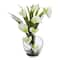 15.5" Calla Lily Arrangement in Clear Glass Vase